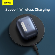 Бездротові Bluetooth навушники Baseus Encok SIMU TWS S1 Pro з функціями шумоподавлення ANC та бездротової зарядки Qi Чорний