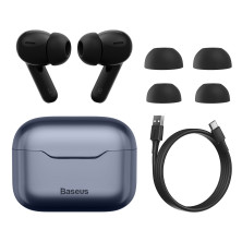Бездротові Bluetooth навушники Baseus Encok SIMU TWS S1 Pro з функціями шумоподавлення ANC та бездротової зарядки Qi Чорний