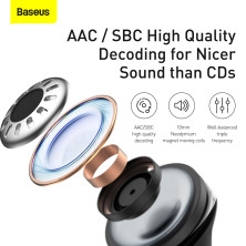 Беспроводные Bluetooth наушники Baseus Encok SIMU TWS S1 с функцией шумоподавления ANC Черный