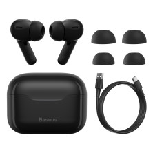 Беспроводные Bluetooth наушники Baseus Encok SIMU TWS S1 с функцией шумоподавления ANC Черный