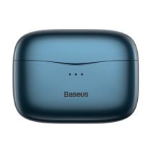 Бездротові Bluetooth навушники Baseus Encok SIMU TWS S2 з функціями шумоподавлення ANC та бездротової зарядки Qi Синій