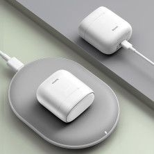 Бездротові Bluetooth навушники Baseus Encok TWS W06 з функцією бездротової зарядки Qi Білий