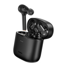 Бездротові Bluetooth навушники Baseus Encok TWS W06 з функцією бездротової зарядки Qi Чорний