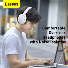 Беспроводные Bluetooth наушники Baseus Encok D02 Pro Белый