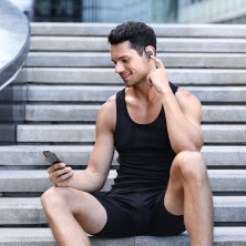 Бездротові Bluetooth навушники Baseus Encok TWS W17 з функцією бездротової зарядки Qi Чорний