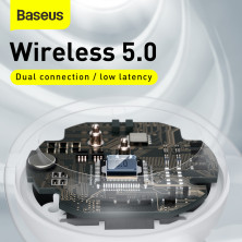 Бездротові Bluetooth навушники Baseus Encok TWS W17 з функцією бездротової зарядки Qi Білий