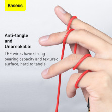Наушники Baseus Encok H19 Wired Earphone 3.5mm Красный