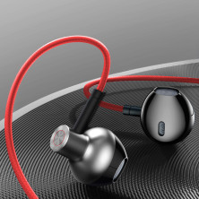 Наушники Baseus Encok H19 Wired Earphone 3.5mm Красный