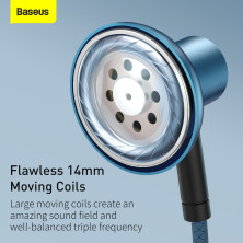 Наушники Baseus Encok H19 Wired Earphone 3.5mm Синий