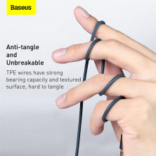 Наушники Baseus Encok H19 Wired Earphone 3.5mm Синий