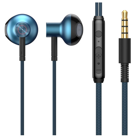 Наушники Baseus Encok H19 Wired Earphone 3.5mm Синий
