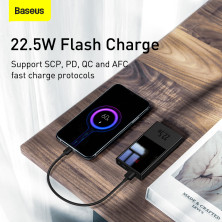 УМБ Baseus Super Mini 20000mAh 22.5W 5A з технологією QC3.0 + PD3.0 + Кабель USB to Type-C Чорний