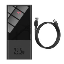 УМБ Baseus Super Mini 20000mAh 22.5W 5A з технологією QC3.0 + PD3.0 + Кабель USB to Type-C Чорний