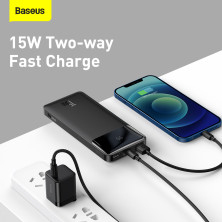 УМБ Baseus Bipow Digital Display 10000mAh 15W 3A 2USB+Type-C Черный