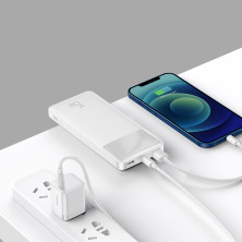 УМБ Baseus Bipow Digital Display 10000mAh 15W 3A 2USB+Type-C Белый