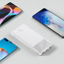 УМБ Baseus Bipow Digital Display 10000mAh 15W 3A 2USB+Type-C Белый