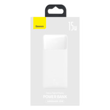УМБ Baseus Bipow Digital Display 10000mAh 15W 3A 2USB+Type-C Белый