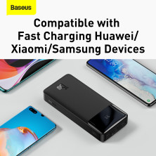 УМБ Baseus Bipow Digital Display 20000mAh 15W 3A 2USB + Type-C Чорний