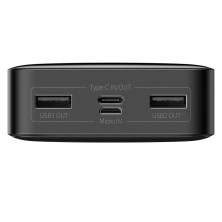 УМБ Baseus Bipow Digital Display 20000mAh 15W 3A 2USB + Type-C Чорний
