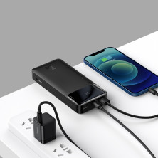 УМБ Baseus Bipow Digital Display 20000mAh 15W 3A 2USB + Type-C Чорний
