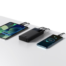 УМБ Baseus Bipow Digital Display 20000mAh 15W 3A 2USB + Type-C Чорний