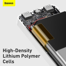 УМБ Baseus Bipow Digital Display 30000mAh 15W 3A 2USB + Type-C Білий
