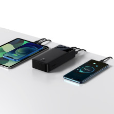 УМБ Baseus Bipow Digital Display 30000mAh 15W 3A 2USB+Type-C Черный