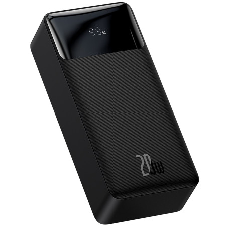 УМБ Baseus Bipow Digital Display 30000mAh 20W 3A с технологией QC3.0+PD3.0 2USB+Type-C + Кабель USB to Micro USB Черный