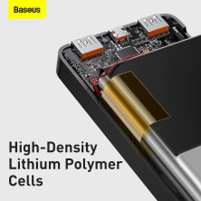 УМБ Baseus Bipow Digital Display 20000mAh 20W 3A с технологией QC3.0+PD3.0 2USB+Type-C + Кабель USB to Micro USB Черный