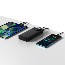 УМБ Baseus Bipow Digital Display 20000mAh 20W 3A с технологией QC3.0+PD3.0 2USB+Type-C + Кабель USB to Micro USB Черный