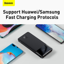УМБ Baseus Bipow Digital Display 10000mAh 20W 3A с технологией QC3.0+PD3.0 2USB+Type-C + Кабель USB to Micro USB Черный