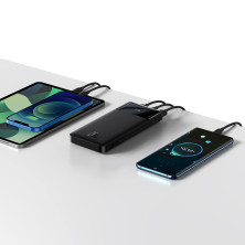 УМБ Baseus Bipow Digital Display 10000mAh 20W 3A с технологией QC3.0+PD3.0 2USB+Type-C + Кабель USB to Micro USB Черный