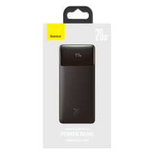 УМБ Baseus Bipow Digital Display 10000mAh 20W 3A с технологией QC3.0+PD3.0 2USB+Type-C + Кабель USB to Micro USB Черный