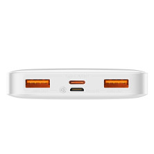 УМБ Baseus Bipow Digital Display 10000mAh 20W 3A с технологией QC3.0+PD3.0 2USB+Type-C + Кабель USB to Micro USB Белый