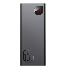 УМБ Baseus Adaman Metal Digital Display 20000mAh 65W 6A з технологією QC3.0 + PD3.0 2USB + Type-C + Кабель USB to Type-C Чорний