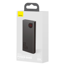 УМБ Baseus Adaman Metal Digital Display 20000mAh 65W 6A з технологією QC3.0 + PD3.0 2USB + Type-C + Кабель USB to Type-C Чорний