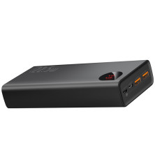 УМБ Baseus Adaman Metal Digital Display 30000mAh 22.5W 5A с технологией QC3.0+PD3.0 2USB+Type-C + Кабель USB to Type-C Черный