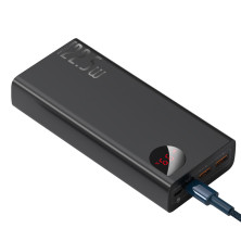 УМБ Baseus Adaman Metal Digital Display 30000mAh 22.5W 5A с технологией QC3.0+PD3.0 2USB+Type-C + Кабель USB to Type-C Черный