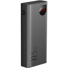 УМБ Baseus Adaman Metal Digital Display 30000mAh 22.5W 5A з технологією QC3.0 + PD3.0 2USB + Type-C + Кабель USB to Type-C Чорний