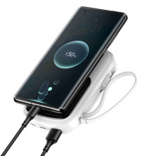 УМБ Baseus Q Pow 20000mAh 20W 5A з технологією QC3.0+PD3.0 та iP кабелем 20W Білий