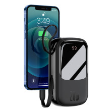 УМБ Baseus Q Pow 20000mAh 20W 5A з технологією QC3.0+PD3.0 та iP кабелем 20W Чорний