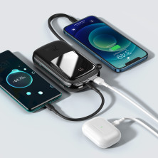 УМБ Baseus Q Pow 20000mAh 20W 5A з технологією QC3.0+PD3.0 та iP кабелем 20W Чорний