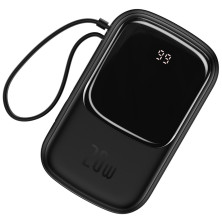 УМБ Baseus Q Pow 20000mAh 20W 5A з технологією QC3.0+PD3.0 та iP кабелем 20W Чорний