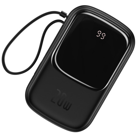 УМБ Baseus Q Pow 20000mAh 20W 5A з технологією QC3.0+PD3.0 та iP кабелем 20W Чорний