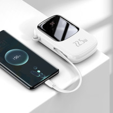 УМБ Baseus Q Pow 20000mAh 22.5W 5A з технологією QC3.0+PD3.0 та Type-C кабелем 22.5W Білий
