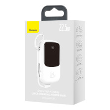 УМБ Baseus Q Pow 20000mAh 22.5W 5A з технологією QC3.0+PD3.0 та Type-C кабелем 22.5W Білий