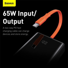 УМБ Baseus Elf Digital Display 20000mAh 65W 5A з технологією QC3.0+PD3.0 та Type-C кабелем 65W Чорний