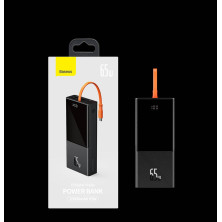 УМБ Baseus Elf Digital Display 20000mAh 65W 5A з технологією QC3.0+PD3.0 та Type-C кабелем 65W Чорний