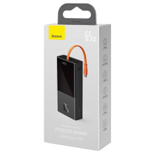УМБ Baseus Elf Digital Display 20000mAh 65W 5A з технологією QC3.0+PD3.0 та Type-C кабелем 65W Чорний