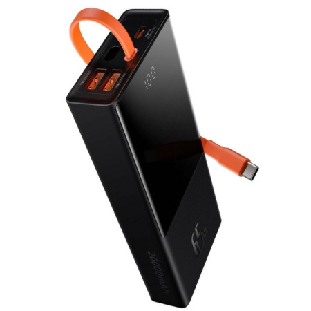 УМБ Baseus Elf Digital Display 20000mAh 65W 5A з технологією QC3.0+PD3.0 та Type-C кабелем 65W Чорний